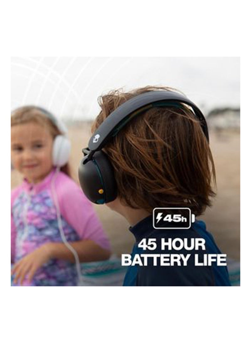 Skullcandy - Grom Over-Ear Wireless Headphones For Kids, 45 Hr Battery, Volume-Limiting, Works With iPhone Android And Bluetooth Devices Black - Image 1
