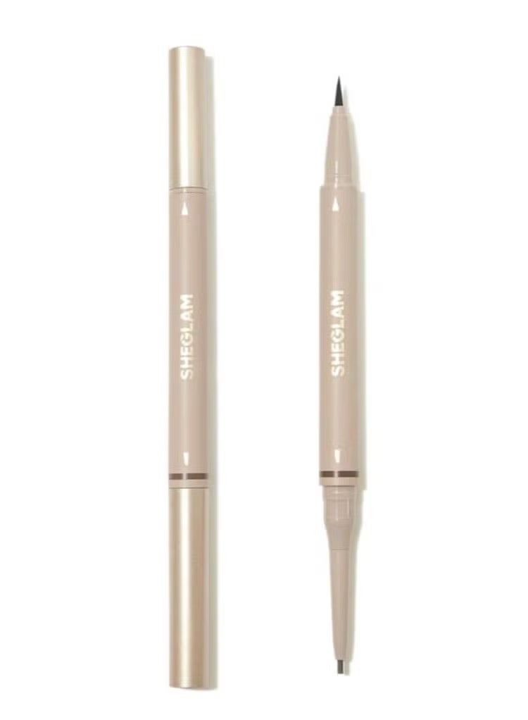 SHEGLAM - Brows On Demand Waterproof 2 In 1 Eyebrow Pencil Tupe Matte - Image 1