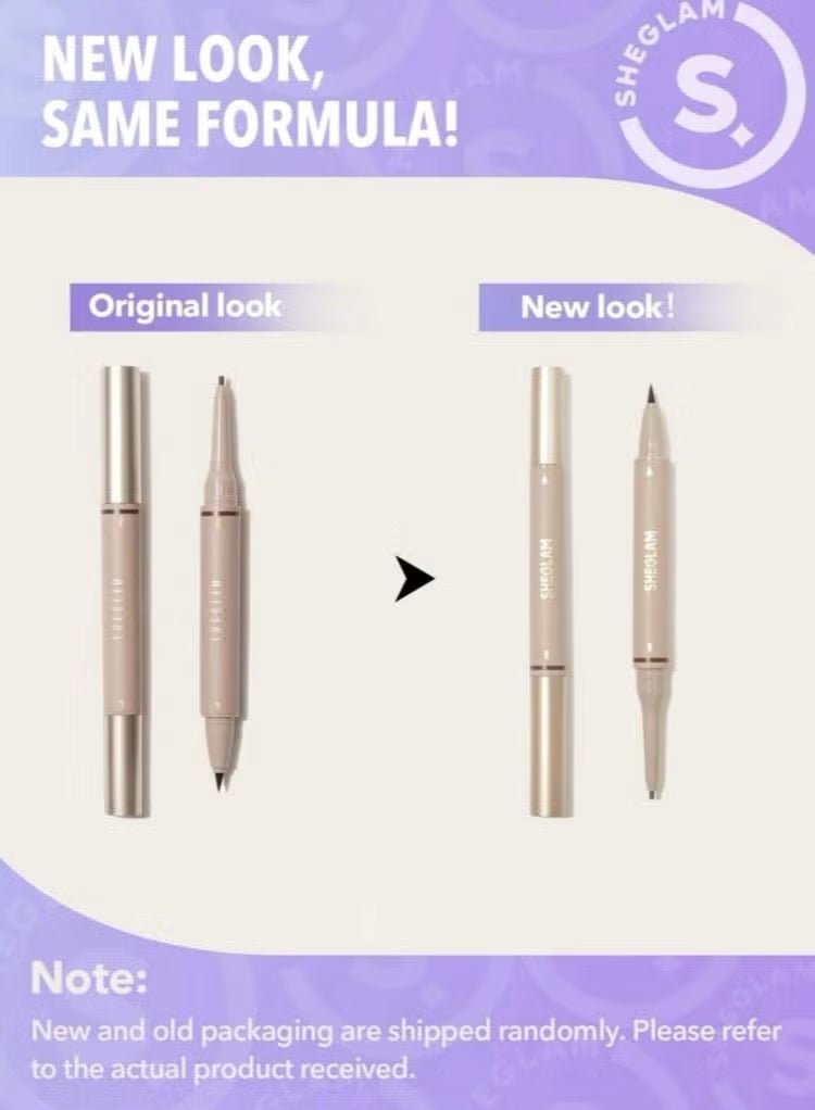 SHEGLAM - Brows On Demand Waterproof 2 In 1 Eyebrow Pencil Tupe Matte - Image 1
