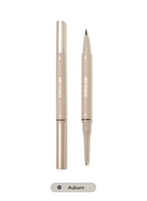 Waterproof 2 In 1 Eyebrow Pencil Auburn