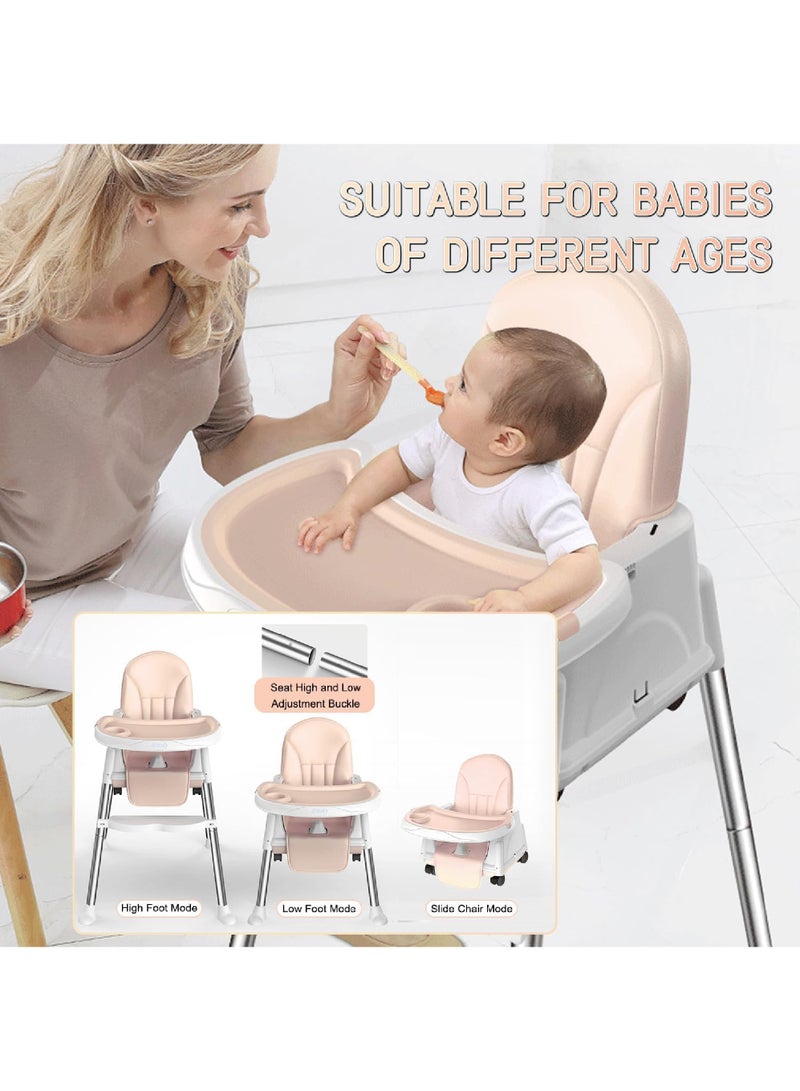 Rock Pow Multi-Functional Removable Portable Baby High Chair - Beige  - Image 4