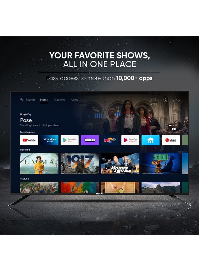 NIKAI 55 Inch 4K QLED Ultra HD Smart Google TV, Hands-Free Voice Control, Game Master, Dolby Vision + Atmos, 4K HDR10+, Effortless Connectivity With Android & Apple Devices NPROG55QLED Black - Image 3