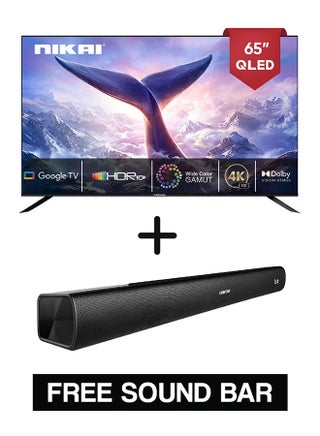 65 Inch 4K QLED Ultra HD Smart Google TV, Hands Free Voice Control, Game Master, Dolby Vision + Atmos, 4K HDR10+, Effortless Connectivity With Android & Apple Devices NPROG65QLED Black - pnsku/N70059284V/45/_/1763023051/ee863794-fcd1-4f65-af7d-66fe48094119