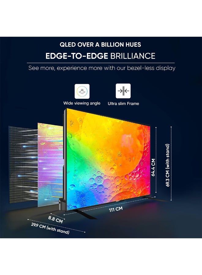 65 Inch 4K QLED Ultra HD Smart Google TV, Hands Free Voice Control, Game Master, Dolby Vision + Atmos, 4K HDR10+, Effortless Connectivity With Android & Apple Devices NPROG65QLED Black