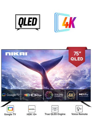 75 Inch 4K QLED Ultra HD Smart Google TV, Hands-Free Voice Control, Game Master, Dolby Vision + Atmos, 4K HDR10+, Effortless Connectivity With Android & Apple Devices NPROG75QLED Black - pnsku/N70059285V/45/_/1749037198/4e066ff0-5072-4e9c-a8be-89babd288ee0