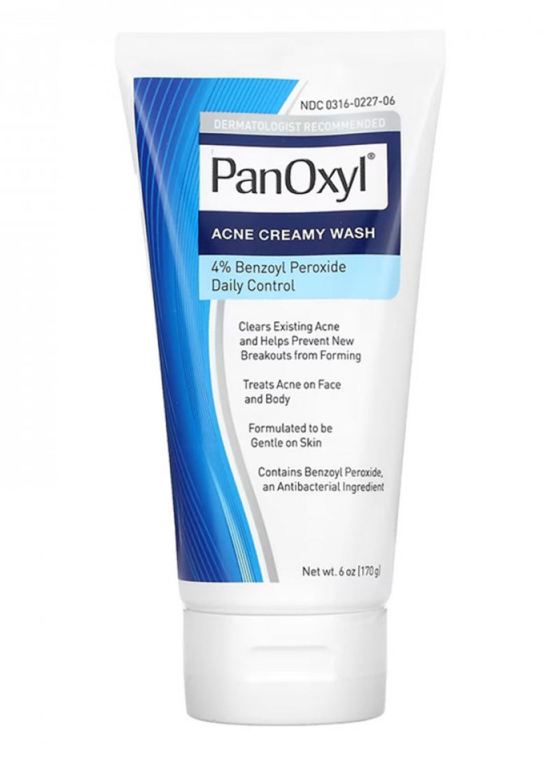 PanOxyl - Benzoyl Peroxide 4% Acne Foaming Wash White 170 Grams ابيض 120cm - Image 1