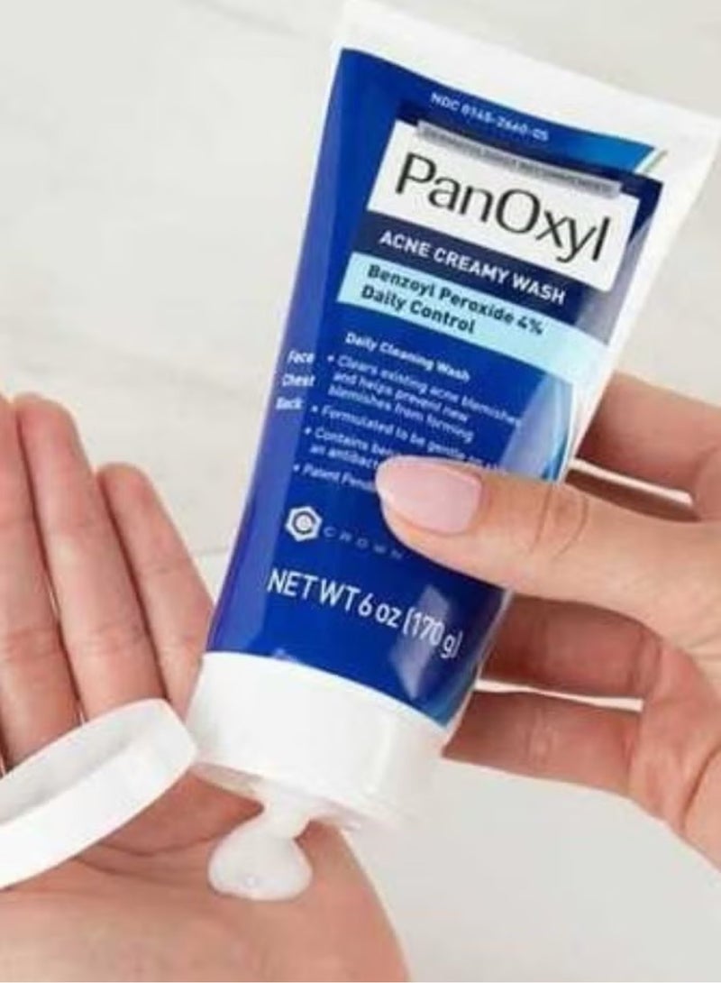 PanOxyl - Benzoyl Peroxide 4% Acne Foaming Wash White 170 Grams ابيض 120cm - Image 1