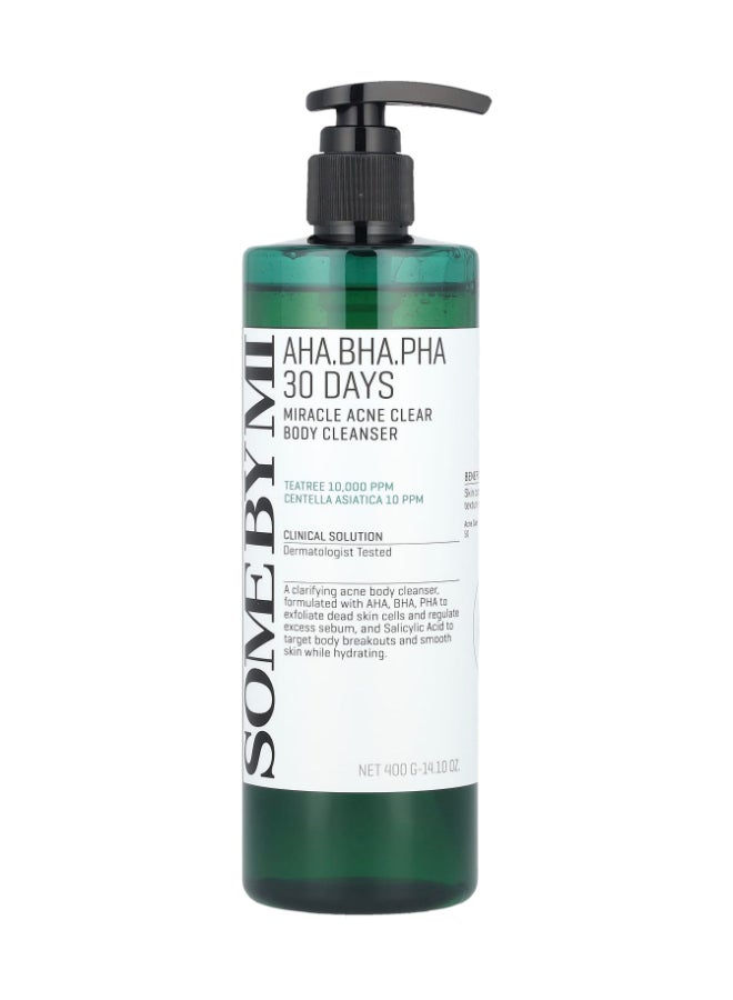 Some by Mi Aha. Bha. Pha 30 Days Miracle Acne Clear Body Cleanser, 14.10 Oz Green 400grams - Image 2