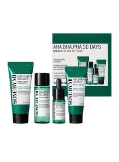 Some by Mi Aha-Bha-Pha 30 Days Miracle Ac S.O.S Kit 4 Components Green  - Image 1