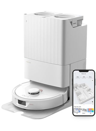 Q Revo MaxV Robot Vacuum, 7000Pa Suction,Real-time Video Call, Auto Tank Refilling, Auto Dust Emptying, Double Spinning Mop, Reactive Tech Obstacle Avoidance, White 2.7 L 74 W QROPEP White - pnsku/N70059336V/45/_/1711710103/5b14f9f0-1edf-42a9-bb1d-19d0c1b28e17
