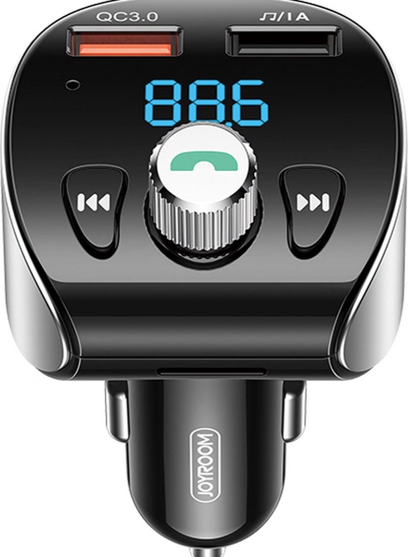 JOYROOM Joyroom Wireless 18W MP3 Player with Car Charging Function and USB-A Ports Black  - Image 1