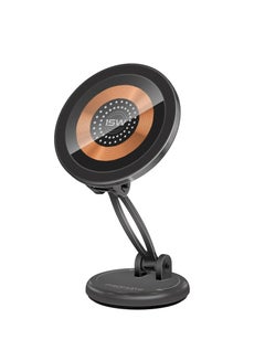 Magnetic Wireless Car Charger, Ultra-fast Magsafe Transparent Charger With 15W Output, Height Adjustment, 360 Degree Rotation, And Cradleless Design For iPhone 16/14, Magnus2-Qi - Black