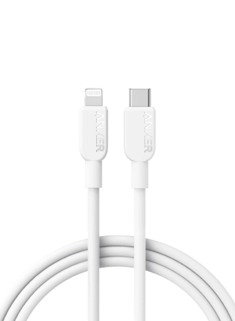 60W, 310 USB-C to Lightning Cable, 3ft, MFi Certified, Fast Charging Cable for iPhone 14 Plus 14 14 Pro Max 13 13 Pro 12 11 X XS XR White