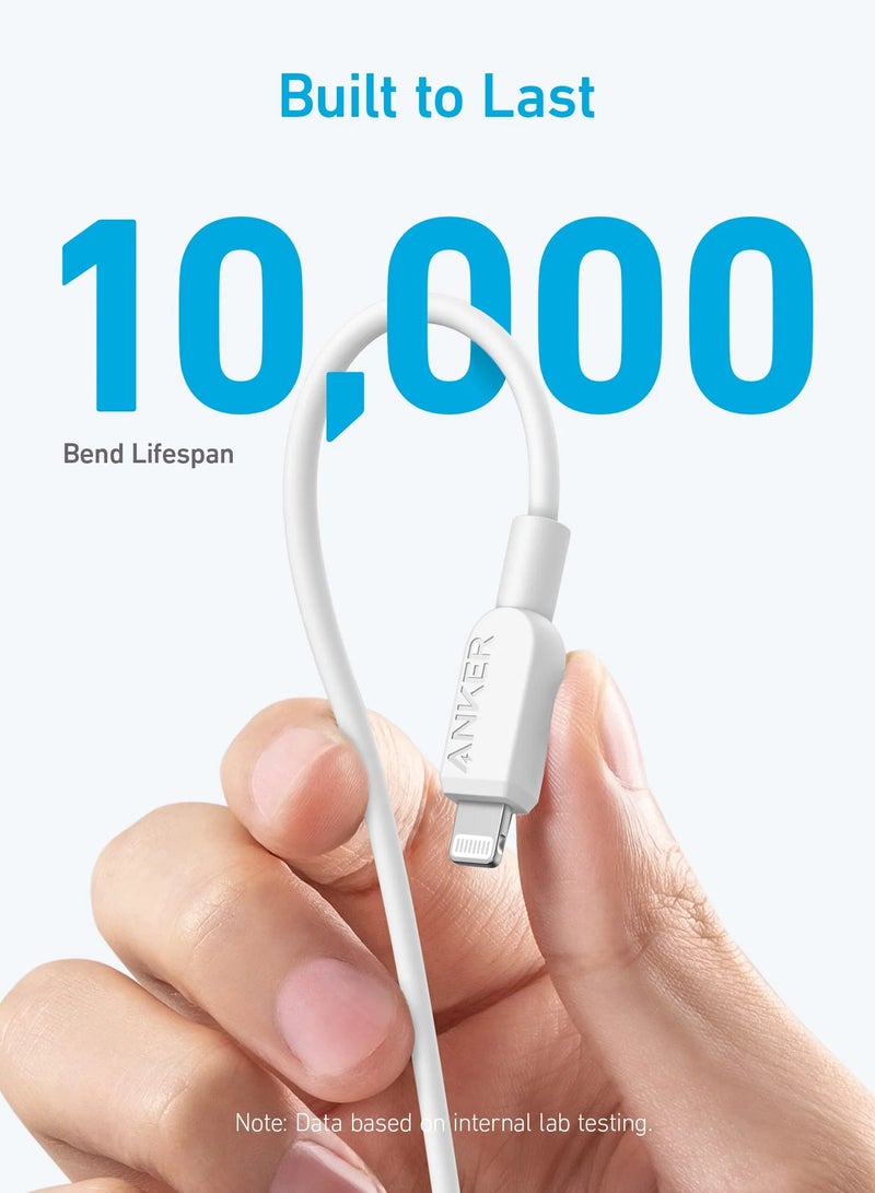60W, 310 USB-C to Lightning Cable, 3ft, MFi Certified, Fast Charging Cable for iPhone 14 Plus 14 14 Pro Max 13 13 Pro 12 11 X XS XR White