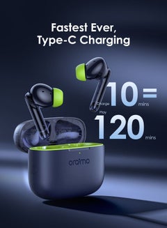 Oraimo FreePods Lite True Wireless Earbuds Bluetooth TWS Earphone with APP Control,40h Play Time, Anifast Fast Charging,in-Ear Earbuds with Stereo Bass Nebula Blue  - Image 3