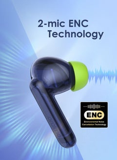 Oraimo FreePods Lite True Wireless Earbuds Bluetooth TWS Earphone with APP Control,40h Play Time, Anifast Fast Charging,in-Ear Earbuds with Stereo Bass Nebula Blue  - Image 4