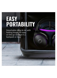COOLER MASTER MH630 Gaming Headset With Hi-Fi Sound Omnidirectional Boom Mic And PC Console Mobile Connectivity Black  - Image 4