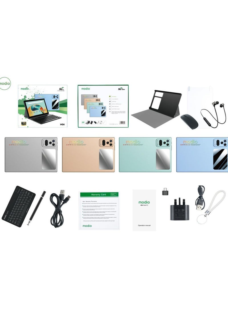 modio - M34 10.1 Inch High Definition Display 8GB RAM 512GB ROM Android Tablet With Keyboard - Image 1