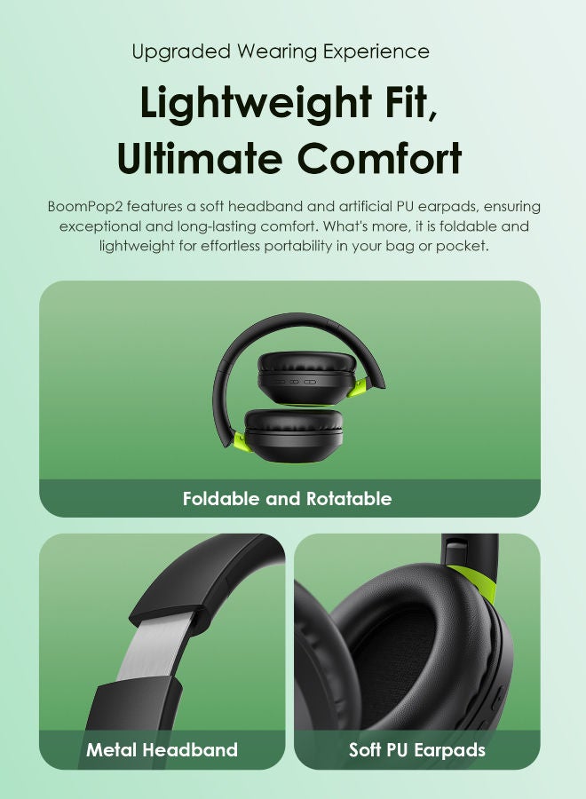 Oraimo - Oraimo BoomPop 2 ENC Over-Ear Wireless Headphones Black - Image 1