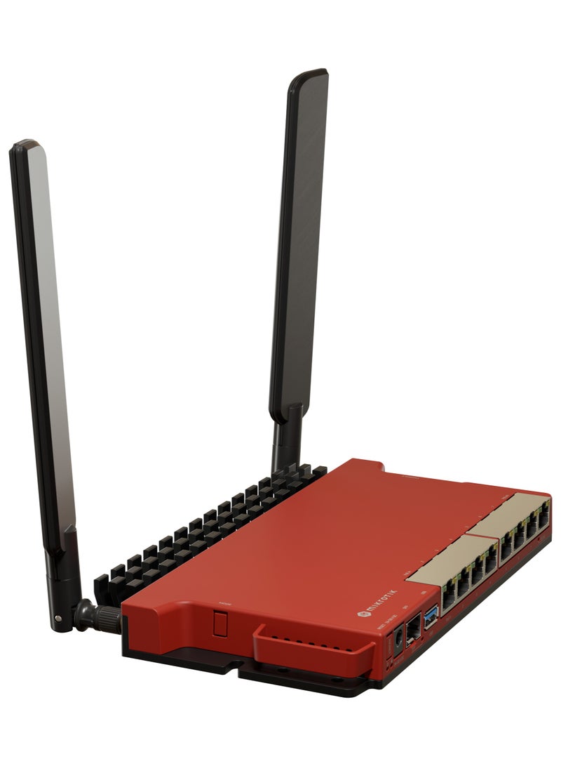 Mikrotik - L009UiGS-2HaxD In Desktop Case With RouterOS L5 Red - Image 1