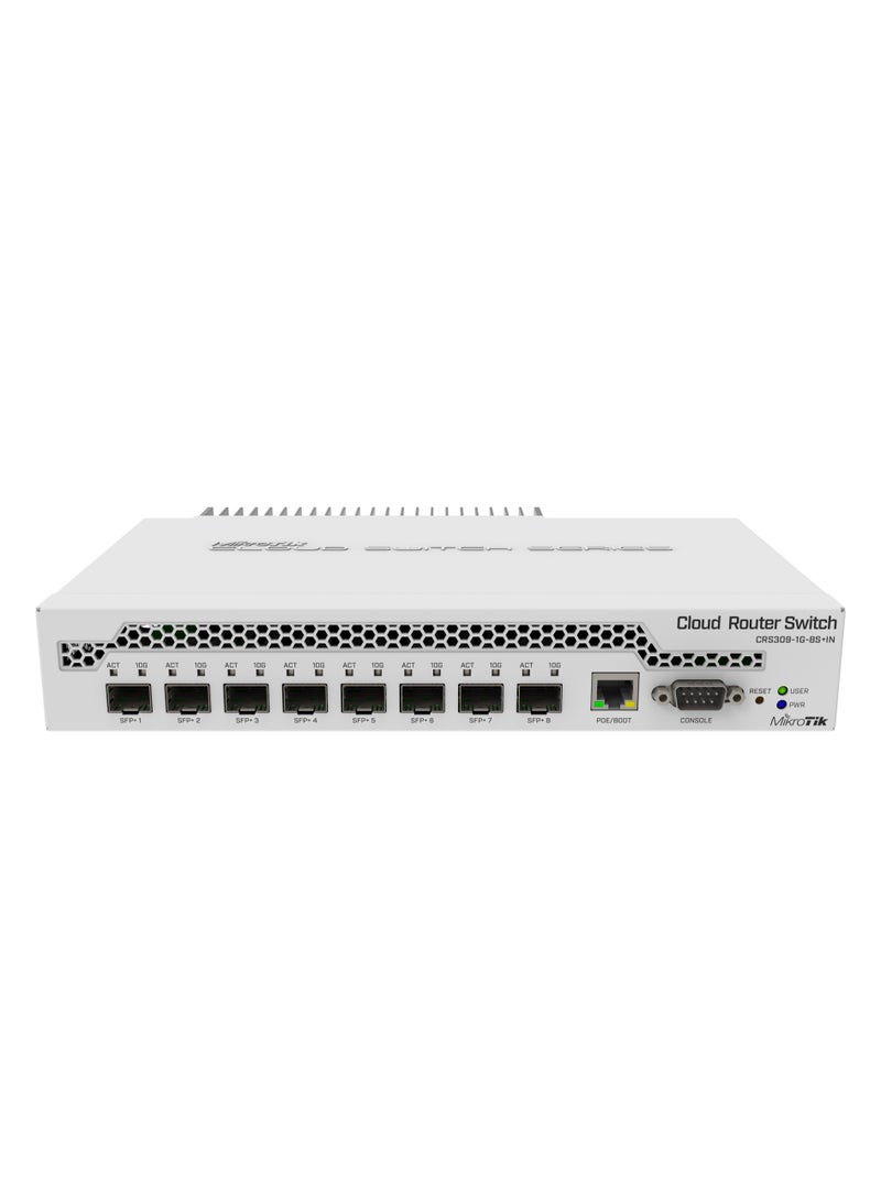 Mikrotik CRS309-1G-8S+IN RouterOS L5 Desktop Enclosure White  - Image 1