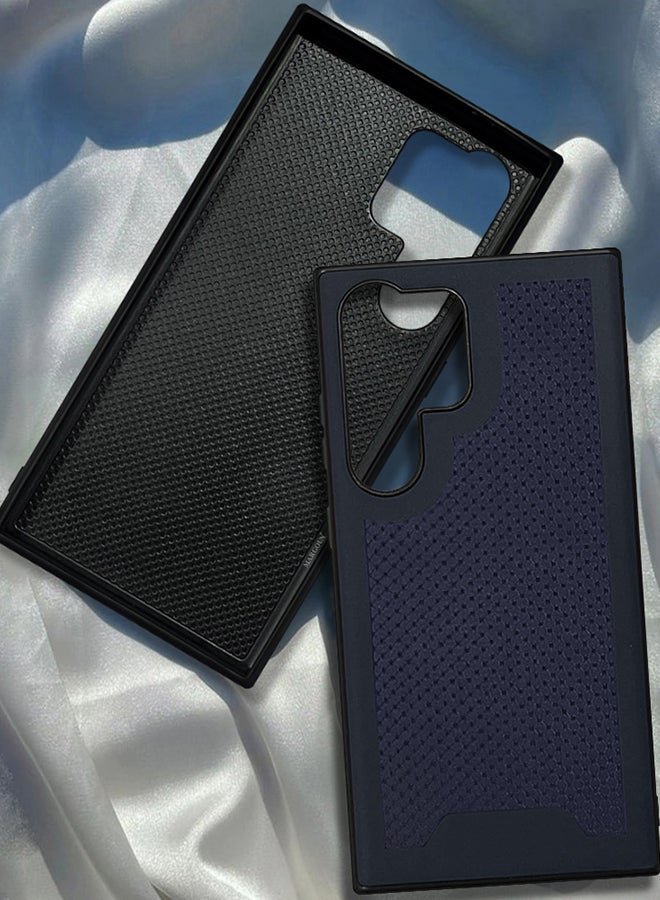 MARGOUN Samsung Galaxy S24 Ultra Case Anti-Slip Textured Design Scratch Resistant Shock Absorbing Case Cover Midnight Blue - Image 1