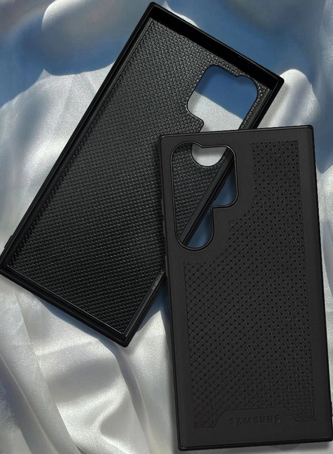 MARGOUN Samsung Galaxy S24 Ultra Case Anti Slip Textured Design Scratch Resistant Shock Absorbing Case Cover Black  - Image 1