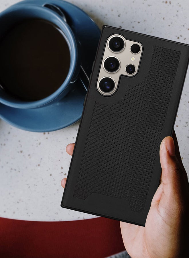مارجون غطاء سامسونج جالكسي S24 ألترا بتصميم مضاد للانزلاق مع نسيج مقاوم للخدوش وامتصاص الصدمات - Image 3