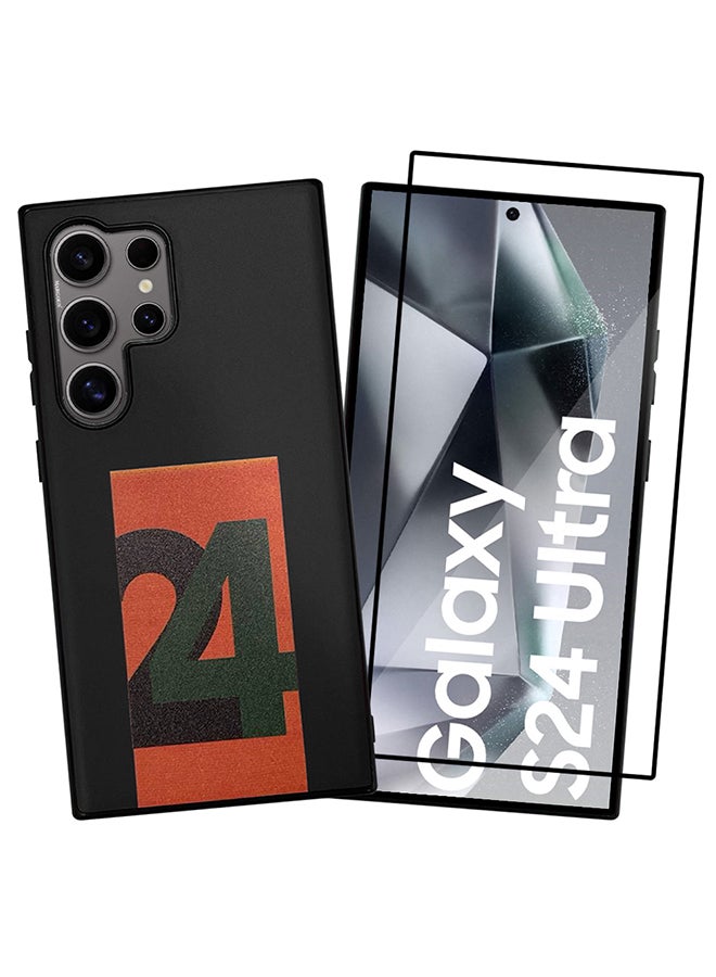 مارجون حالتان لجهاز سامسونج جالاكسي S24 ألترا مع واقي شاشة، غلاف صلب من مادة PC بتصميم مطبوع، غلاف فاخر ومتين، غلاف رقيق وخفيف الوزن - Image 2