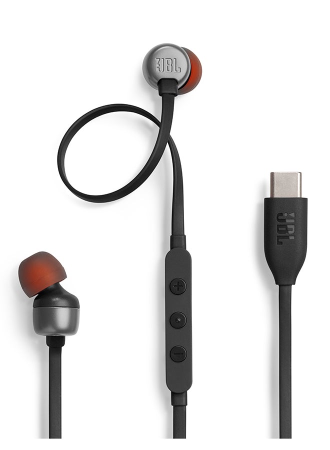JBL Tune 310C USB-C Wired Hi-Res In-Ear Headphones Black - Image 1