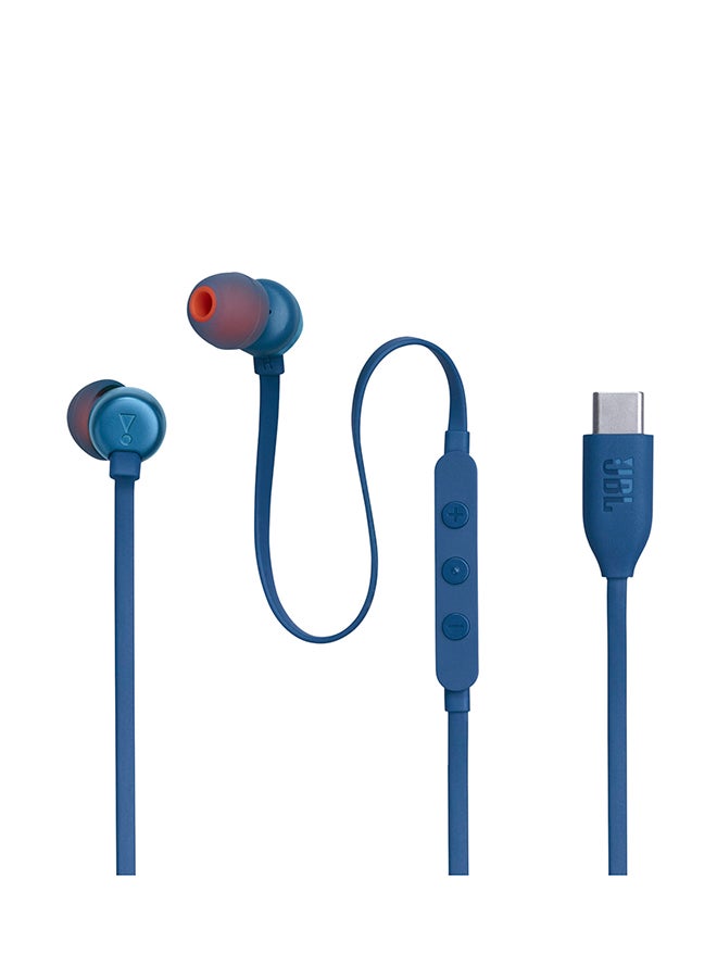 JBL Tune 310C USB-C Wired Hi-Res In-Ear Headphones Blue - Image 4