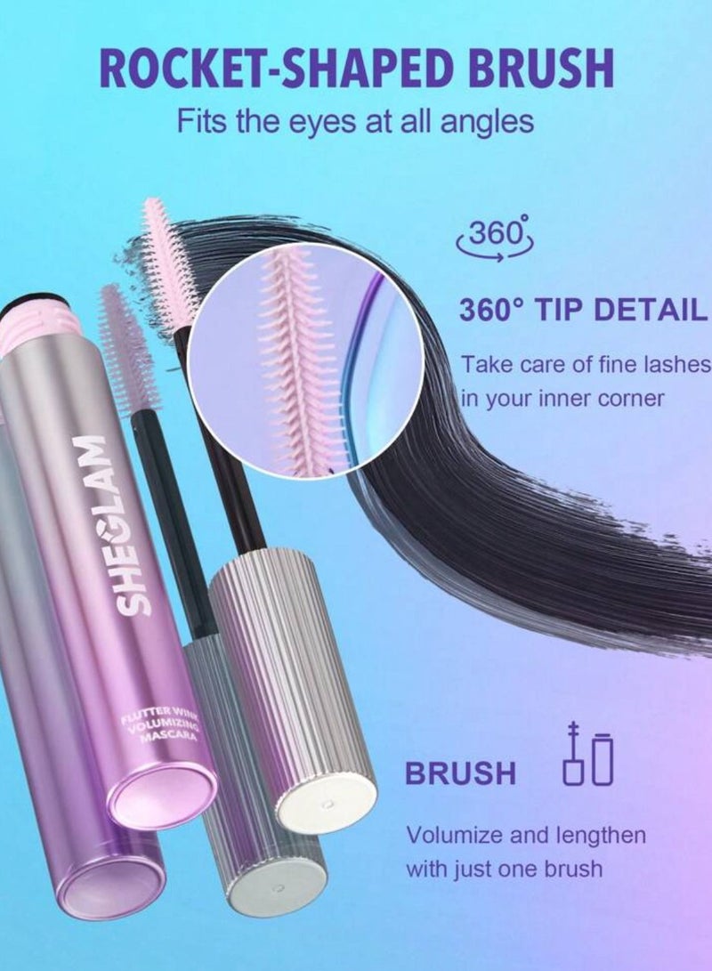 SHEGLAM - Flutter Wink Volumizing Mascara Volumizing Black - Image 1