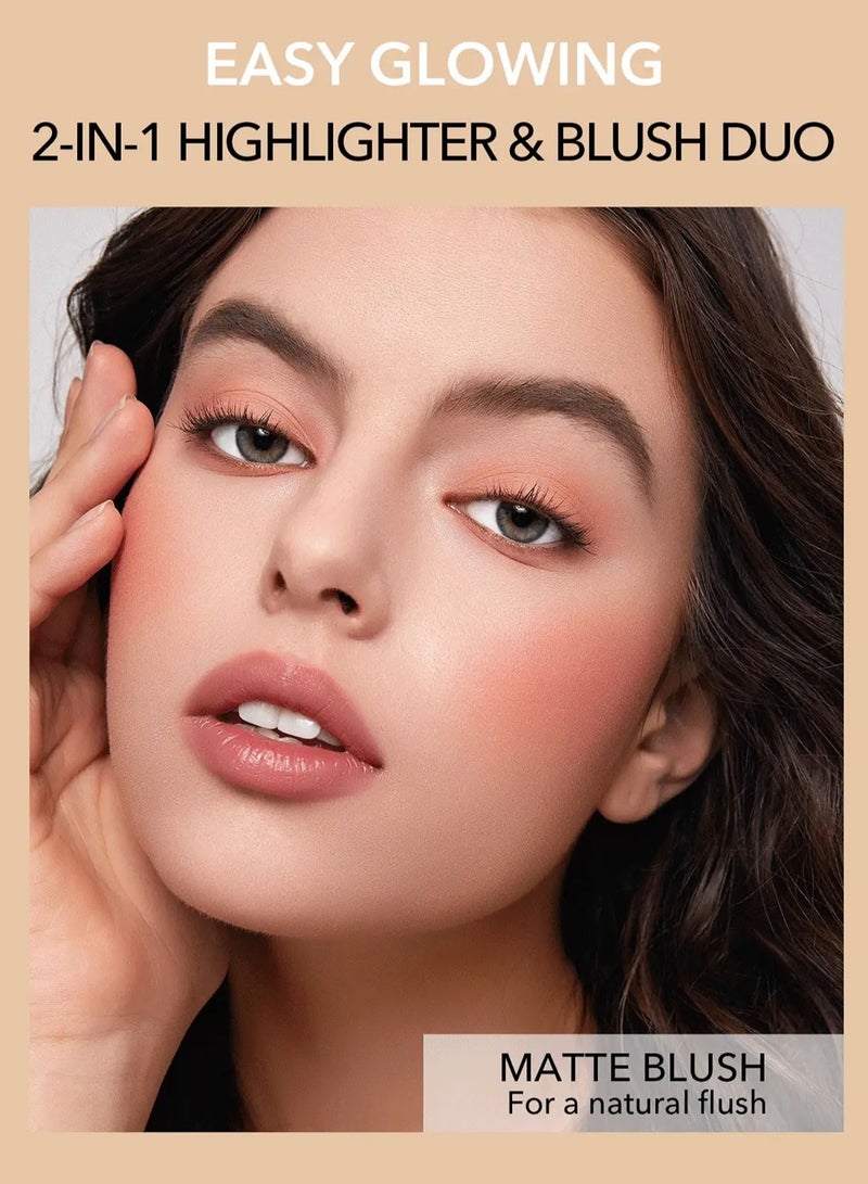 SHEGLAM - Glam 101 Hybrid Highlighter And Blush Duo-St. Tropez Multicolour - Image 1