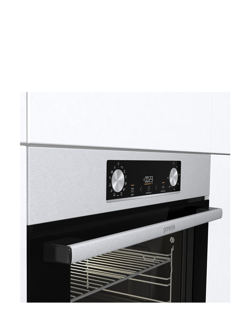 Gorenje Electric Built in oven With Grill from Gorenje 77 liter 60 cm Multi-function Stainless Steel BOS6737E09X BOS6737E09X Silver - Image 3