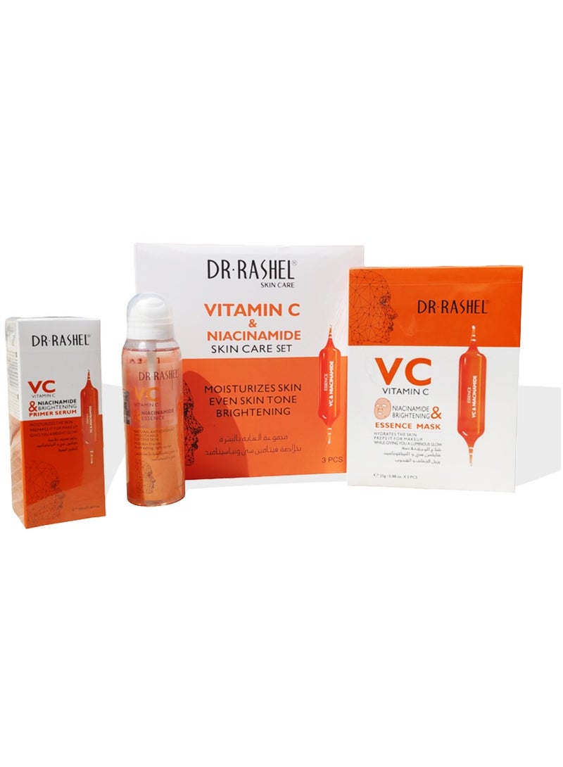 دكتور راشيل مجموعة فيتامين سي والنياسيناميد للعناية بالبشرة مكونة من 3 قطع - Image 1