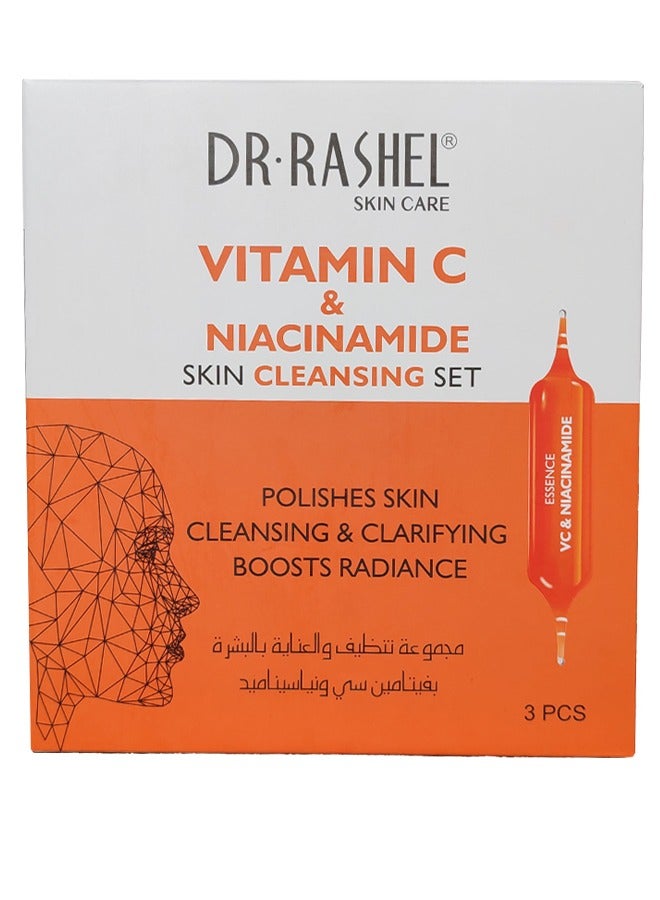 دكتور راشيل مجموعة تنظيف البشرة بفيتامين C والنياسيناميد 3 قطع - Image 2