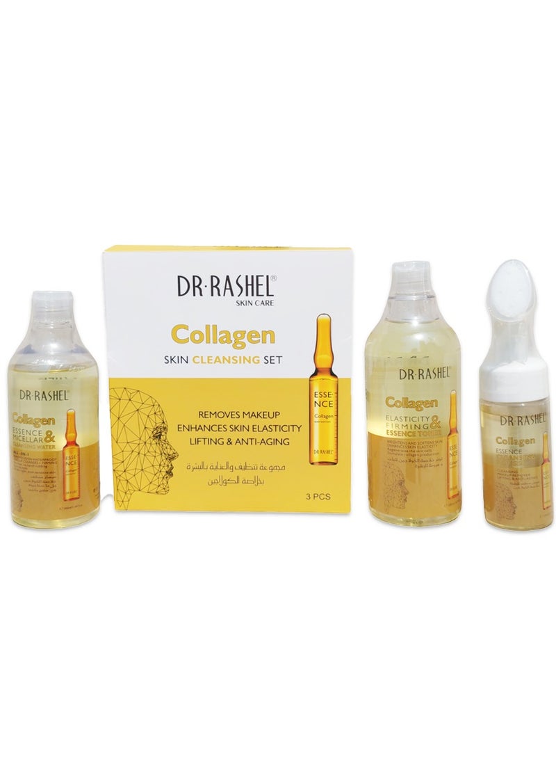 دكتور راشيل مجموعة كولاجين لتنظيف البشرة 3 قطع 350 + 500 + 125 مل