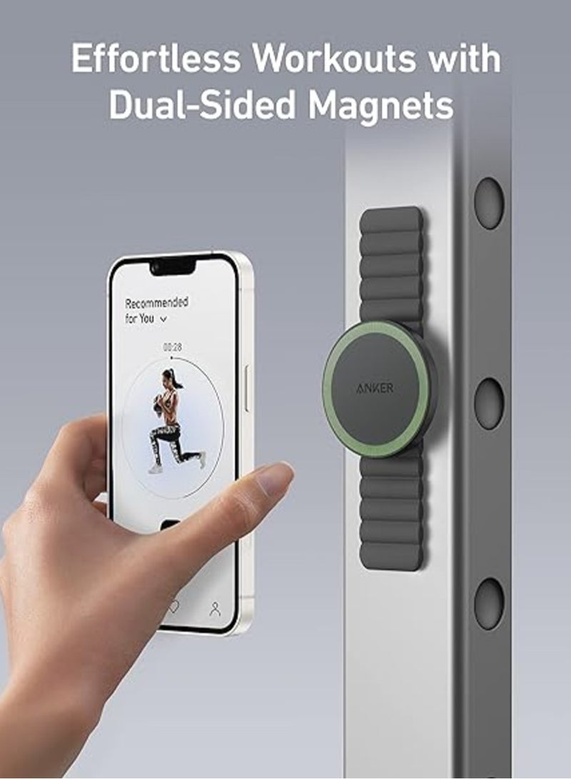 Anker - Magnetic Phone Grip (MagGo), Sweat-Resistant 620 Magnetic Grip and Adjustable Strap, Only for iPhone 16/16 Pro/16 Plus /16 Pro Max, 15/14/13/12 Series Black - Image 1