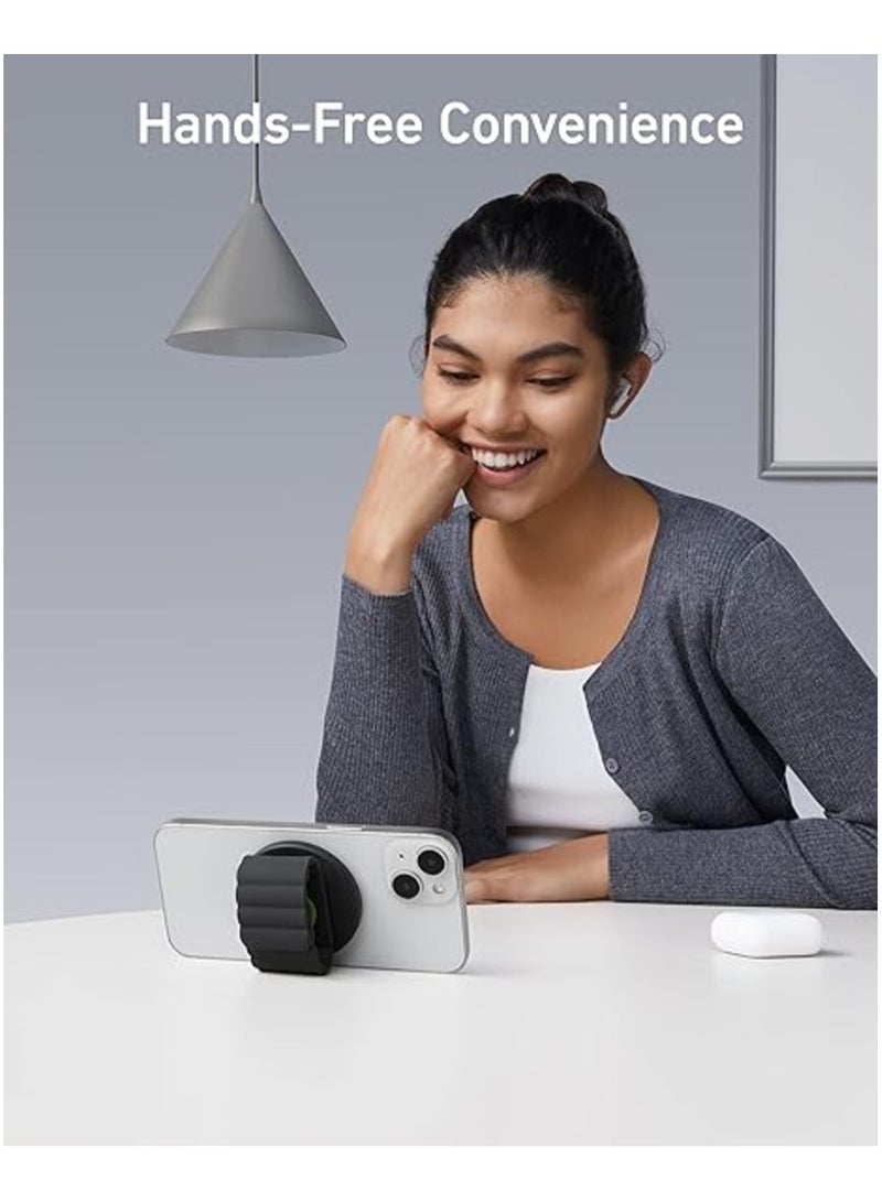 Anker - Magnetic Phone Grip (MagGo), Sweat-Resistant 620 Magnetic Grip and Adjustable Strap, Only for iPhone 16/16 Pro/16 Plus /16 Pro Max, 15/14/13/12 Series Black - Image 1