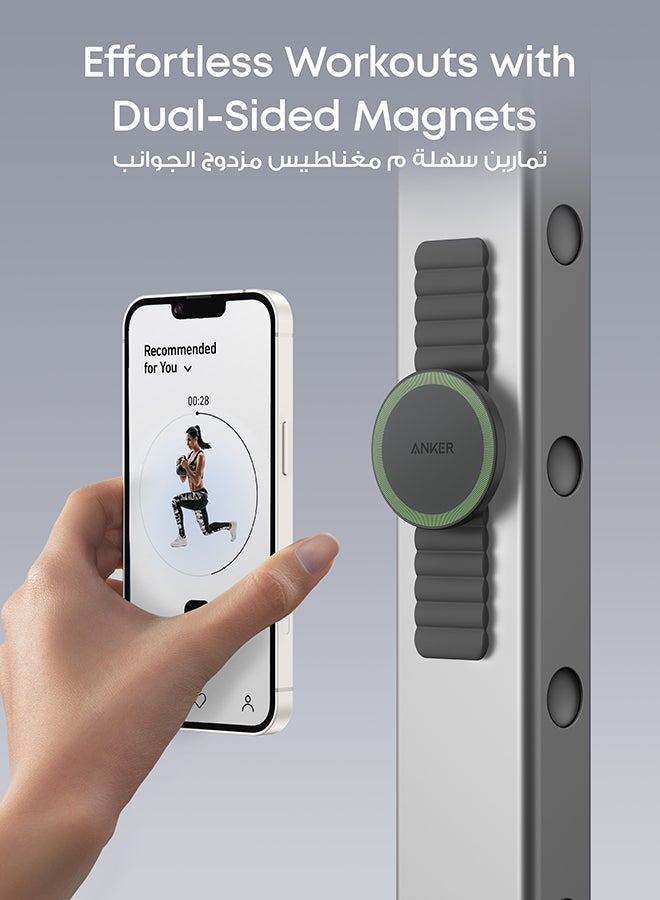 Anker Magnetic Phone Grip (MagGo), Sweat-Resistant 620 Magnetic Grip and Adjustable Strap, Only for iPhone 16/16 Pro/16 Plus /16 Pro Max, 15/14/13/12 Series Black  - Image 4