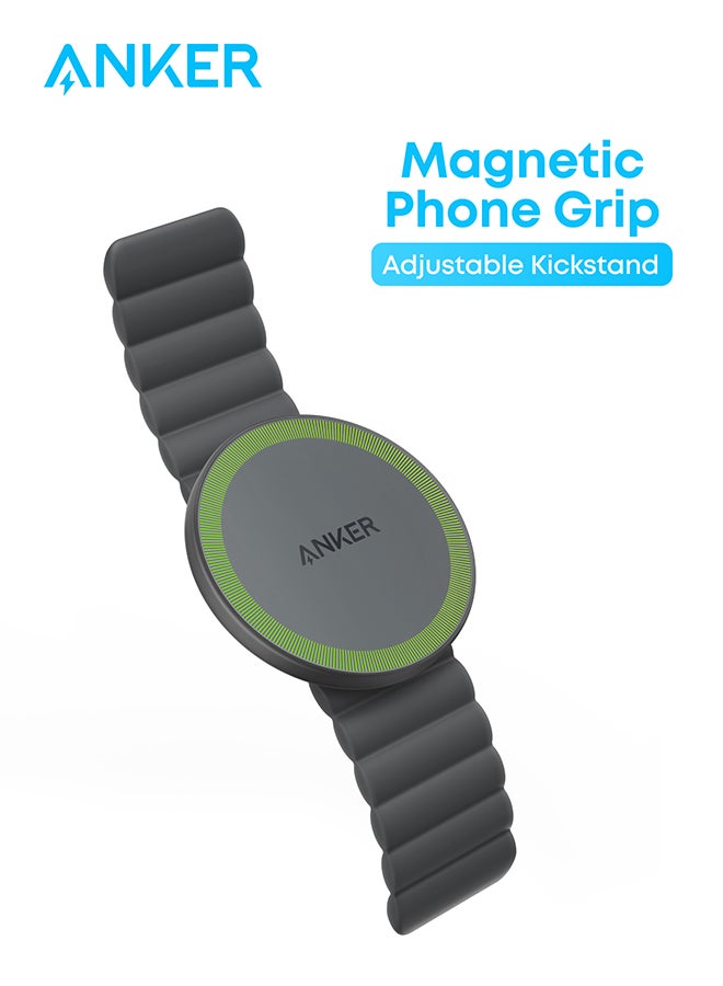 Anker Magnetic Phone Grip (MagGo), Sweat-Resistant 620 Magnetic Grip and Adjustable Strap, Only for iPhone 16/16 Pro/16 Plus /16 Pro Max, 15/14/13/12 Series Black  - Image 1