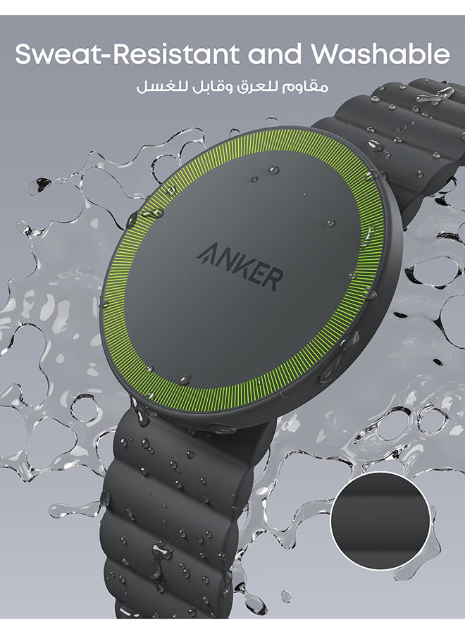 Anker Magnetic Phone Grip (MagGo), Sweat-Resistant 620 Magnetic Grip and Adjustable Strap, Only for iPhone 16/16 Pro/16 Plus /16 Pro Max, 15/14/13/12 Series Black  - Image 2