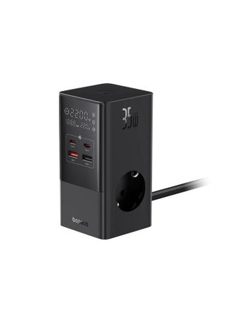OS-Baseus PowerCombo Tower Digital PowerStrip 3AC+2U+2C 35W with 1.5m Power Cord EU Cluster Black - pnsku/N70059790V/45/_/1711962134/e583685a-774c-4c45-b8f1-2b92192c8d48