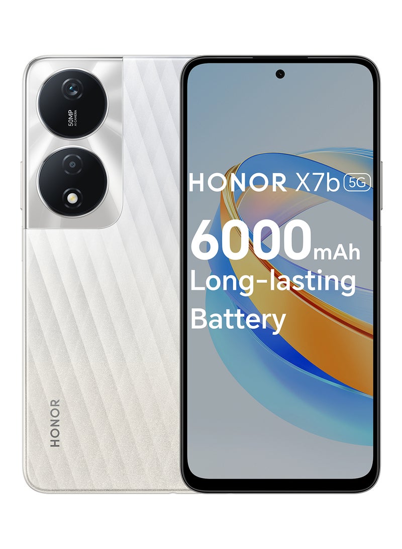 Honor X7b Dual SIM Crystal Silver 8GB RAM 256GB 5G - Middle East Version  - Image 1