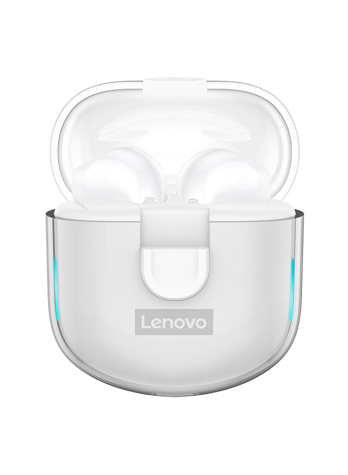 Lenovo - LivePods LP12 Earphones Bluetooth 5.1 Wireless Headphones TWS Sport Earbuds HiFi Sound RGB Headset Touch Control With Mic White - Image 1
