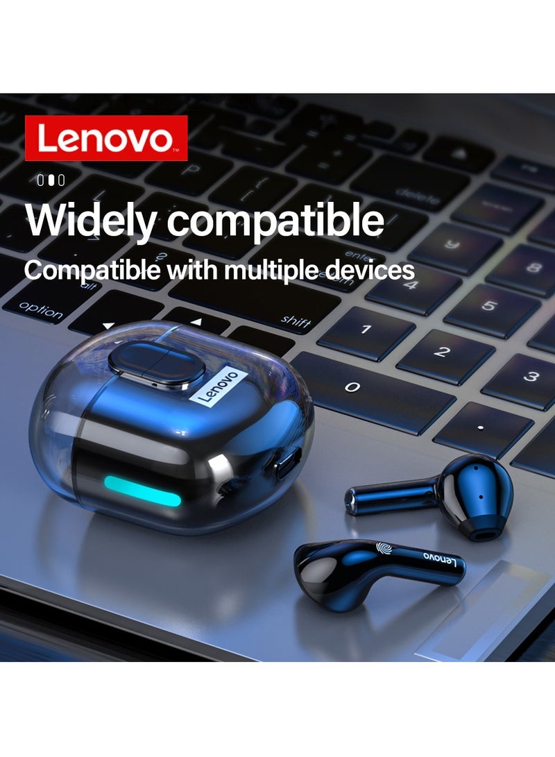 Lenovo - LivePods LP12 Earphones Bluetooth 5.1 Wireless Headphones TWS Sport Earbuds HiFi Sound RGB Headset Touch Control With Mic White - Image 1