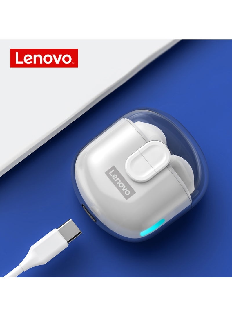Lenovo - LivePods LP12 Earphones Bluetooth 5.1 Wireless Headphones TWS Sport Earbuds HiFi Sound RGB Headset Touch Control With Mic White - Image 1