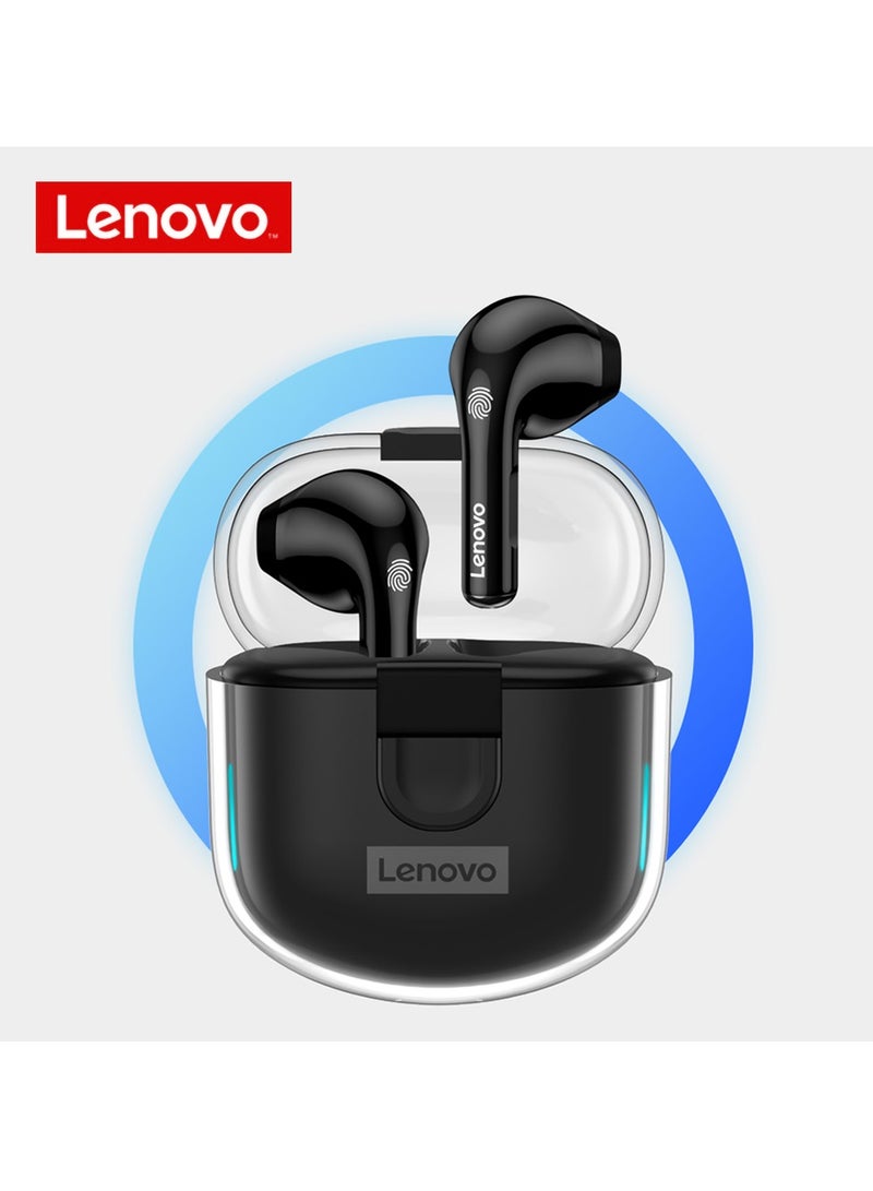 Lenovo - LivePods LP12 Earphones Bluetooth 5.1 Wireless Headphones TWS Sport Earbuds HiFi Sound RGB Headset Touch Control With Mic White - Image 1