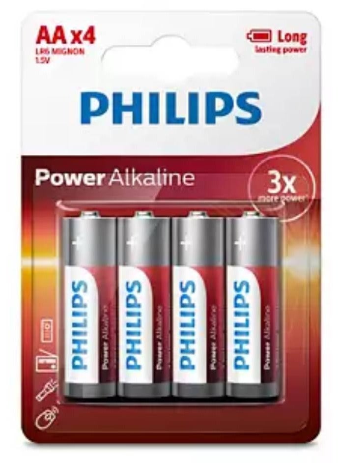 Philips Pack of 4 AA Powers all high-energy consuming devices, Power Alkaline - Alkaline Batteries - Image 2