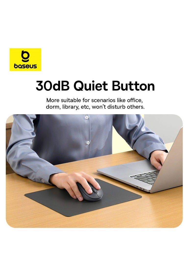 Baseus Ergonomic Mouse F02, 4000 DPI, 5 DPI Adjustable, 2.4GHz Bluetooth Wireless Mouse, USB Computer Mouse For Laptop, PC, Chromebook, Notebook Black  - Image 2